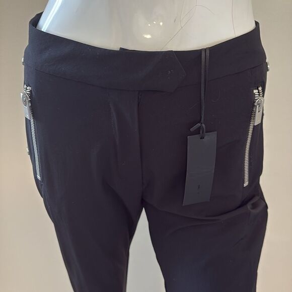 Heliot Emil Moraine Slim Fit Bootcut Trouser Pant Snap Cuff Zipper Details DK 36 - Picture 5 of 14